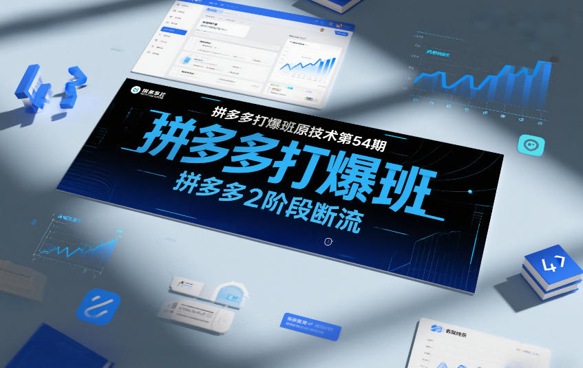 拼多多打爆班原创技术第54期，拼多多2阶段断流-聚业