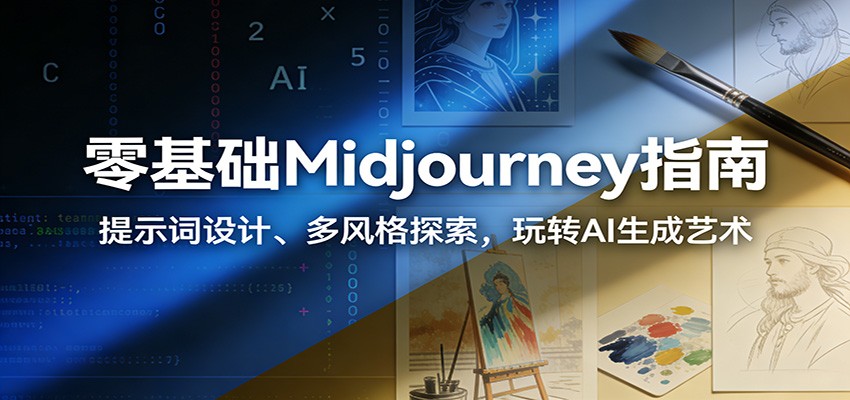 零基础Midjourney指南：提示词设计、多风格探索，玩转AI生成艺术-聚业