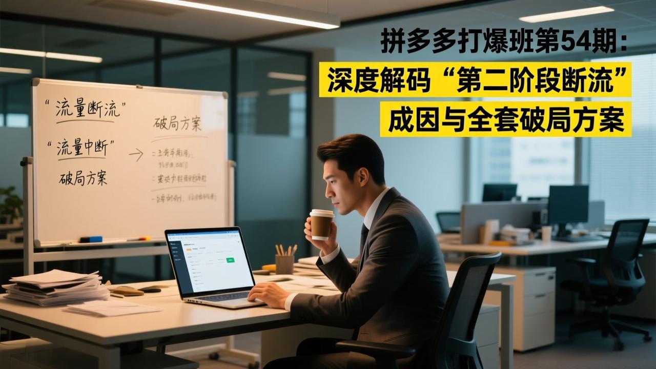 拼多多打爆班第54期：深度解码“第二阶段断流”成因与全套破局方案-聚业