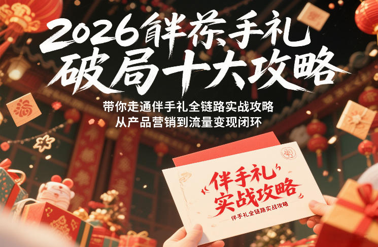 2026伴手礼破局十大攻略，带你走通伴手礼全链路实战攻略，从产品营销到流量变现闭环-聚业