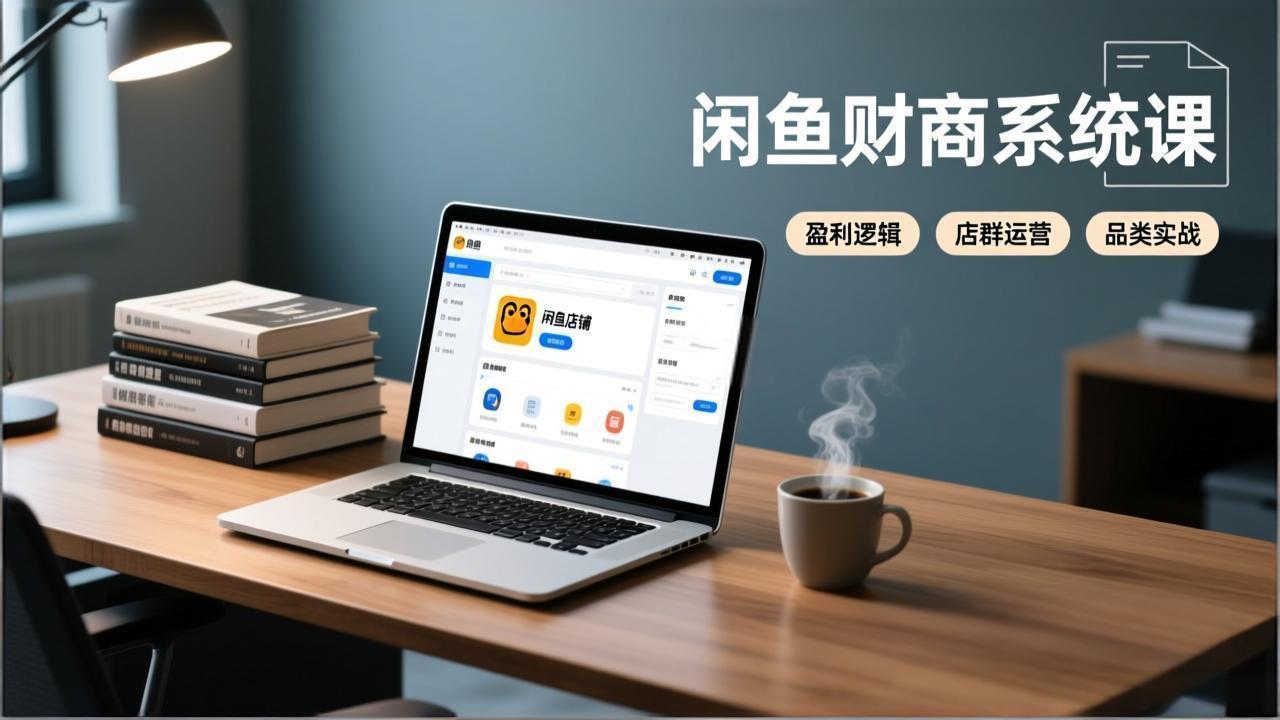 闲鱼财商系统课：从盈利逻辑、店群运营到品类实战，实现稳定月入过万-聚业