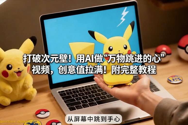 打破次元壁！用AI做【万物跳进手心】视频，创意值拉满！附完整教程-聚业