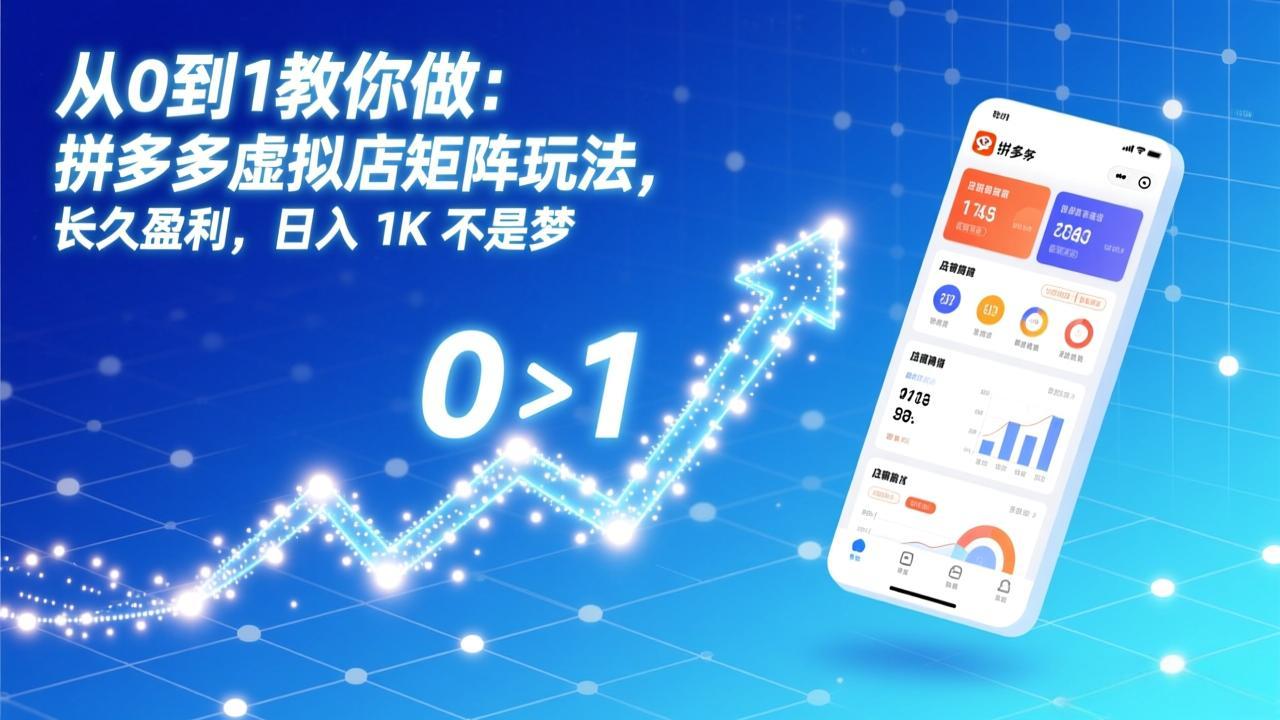 从0到1教你做:拼多多虚拟店矩阵玩法,长久盈利,日入 1K 不是梦-聚业