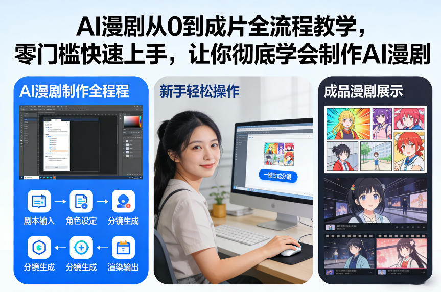 AI漫剧从0到成片全流程教学,零门槛快速上手,让你彻底学会制作AI漫剧【保姆级教程】-聚业