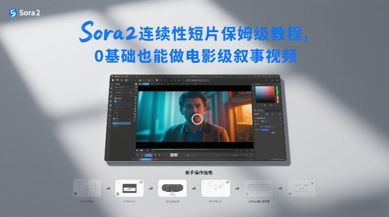 Sora2连续性短片保姆级教程,0基础也能做电影级叙事视频-聚业