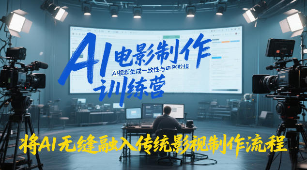 AI电影制作训练营,掌握AI视频生成一致性与电影剪辑,将AI无缝融入传统影视制作流程-聚业
