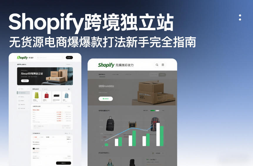 Shopify跨境独立站无货源电商爆款打法新手完全指南-聚业
