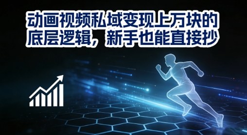 动画视频私域变现上W的底层逻辑，新手也能直接抄-聚业