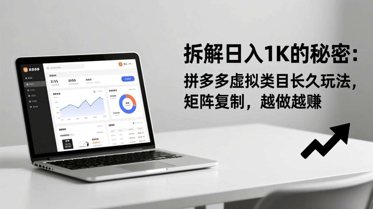 拆解日入 1K 的秘密：拼多多虚拟类目长久玩法，矩阵复制，越做越赚-聚业