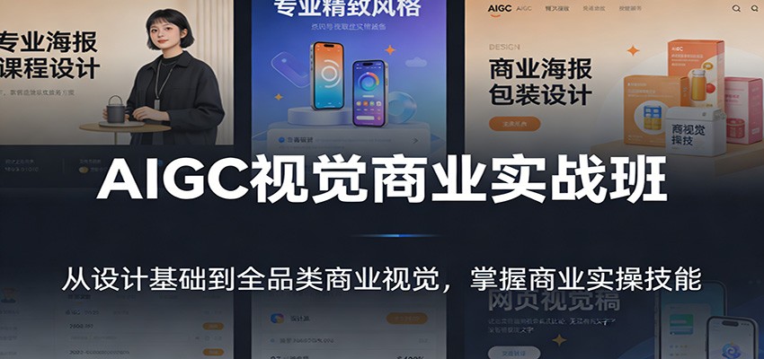 AIGC视觉商业实战班:从设计基础到全品类商业视觉,掌握商业实操技能-聚业