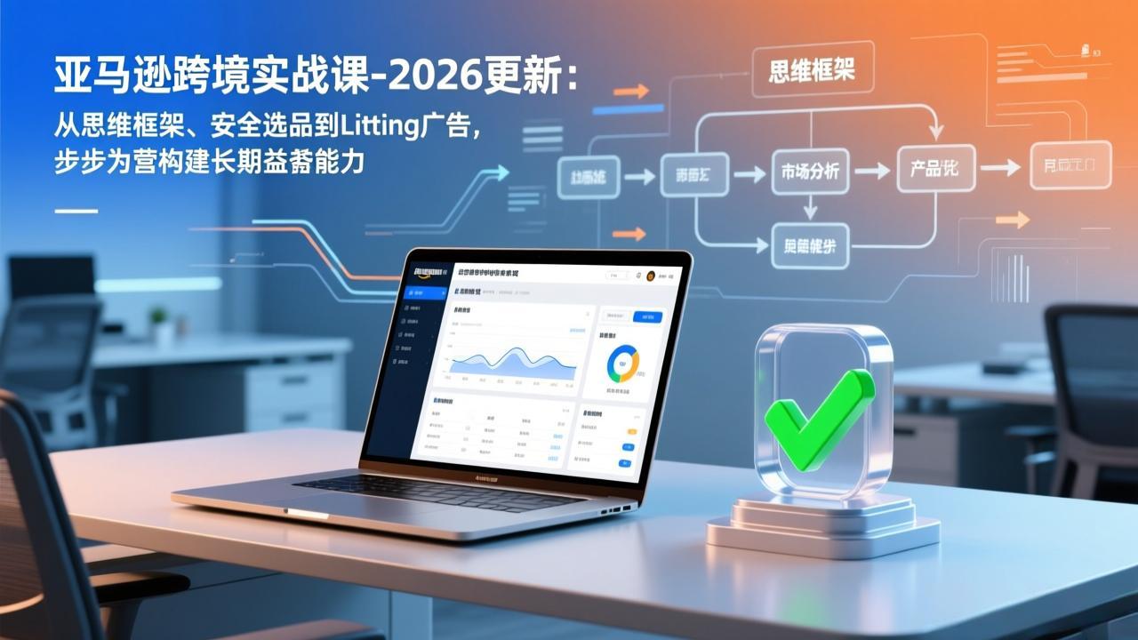 亚马逊跨境实战课-2026更新:从思维框架、安全选品到Listing广告,步步为营构建长期盈利能力-聚业