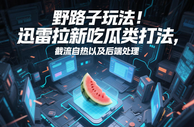 野路子玩法!迅雷拉新吃瓜类打法,截流自热以及后端处理-聚业