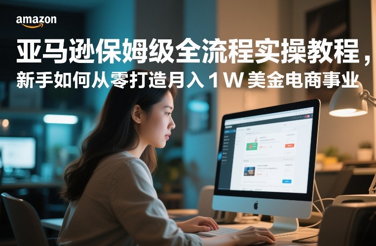 亚马逊保姆级全流程实操教程,新手如何从零打造月入1W美金电商事业-聚业