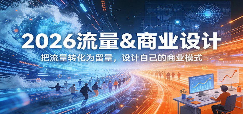 2026流量&商业设计,把流量转化为留量,设计自己的商业模式-聚业
