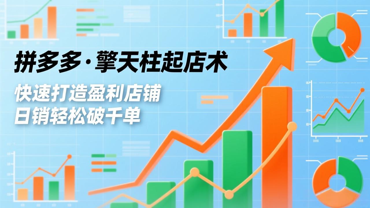 拼多多·擎天柱起店术，爆流布局、利润起飞、不断流，快速打造盈利店铺，日销破千单(更新-聚业