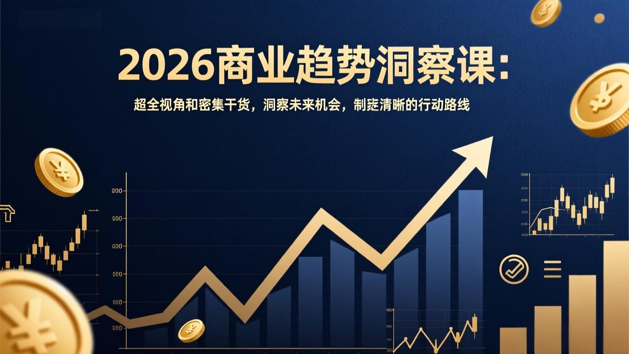 2026商业趋势洞察课：超全视角和密集干货，洞察未来机会，制定清晰的行动路线-聚业
