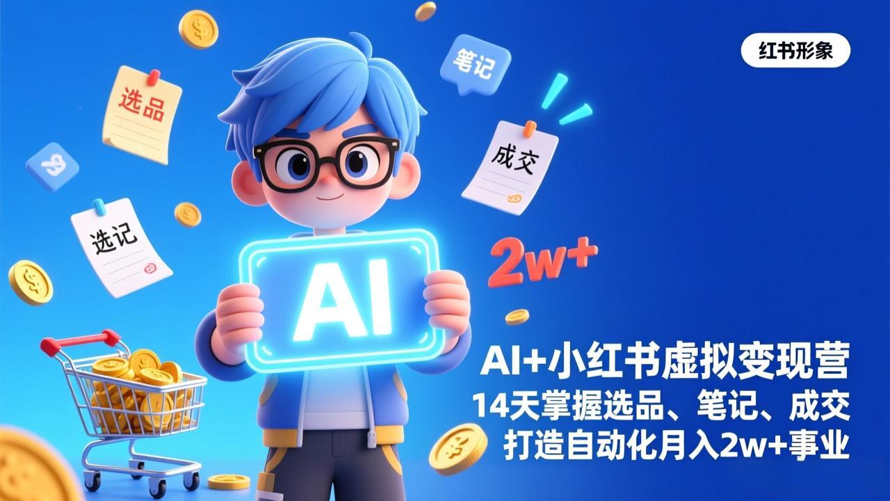 AI+小红书虚拟变现营(完结-聚业