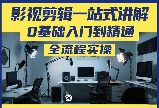 影视剪辑一站式讲解，0基础入门到精通，全流程实操-聚业