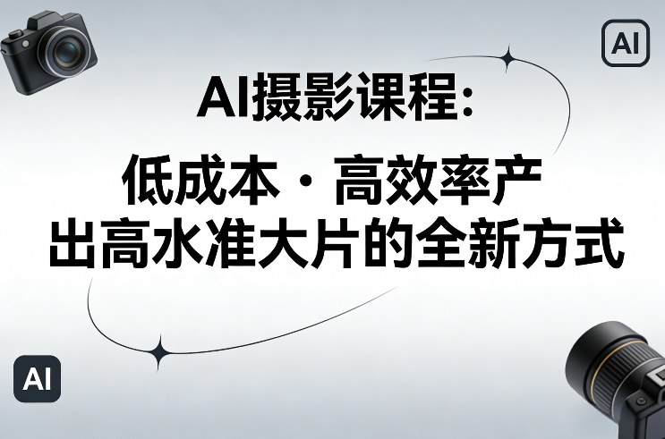 AI摄影课程,低成本高效率产出高水准大片的全新方式-聚业