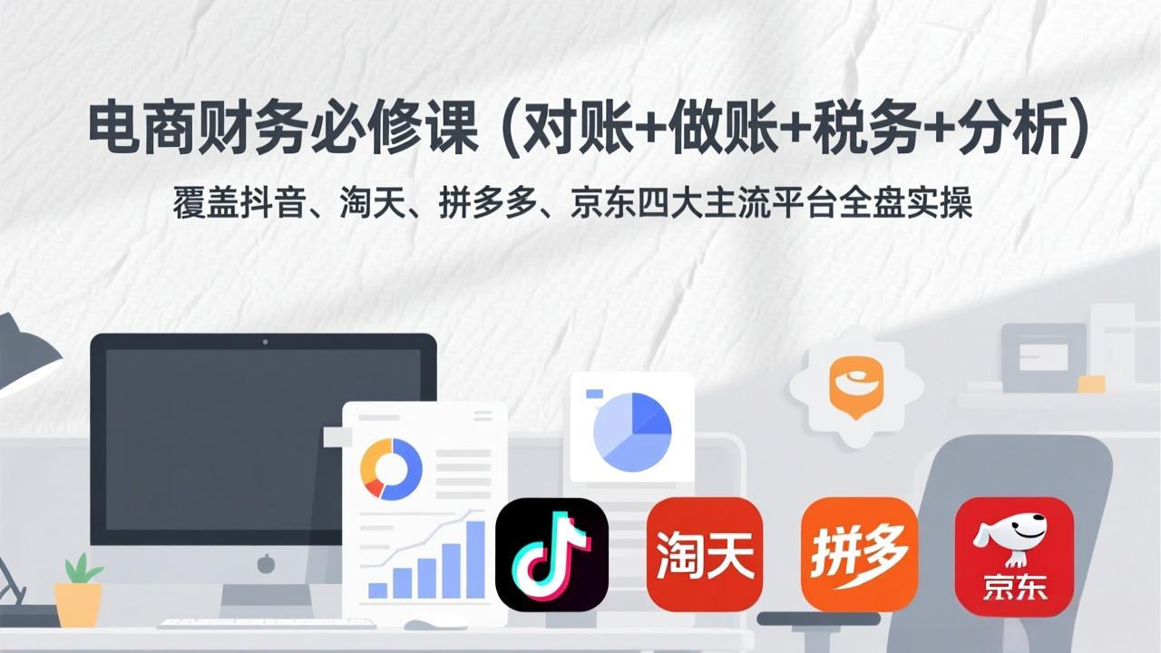 电商财务必修课(对账+做账+税务+分析-聚业