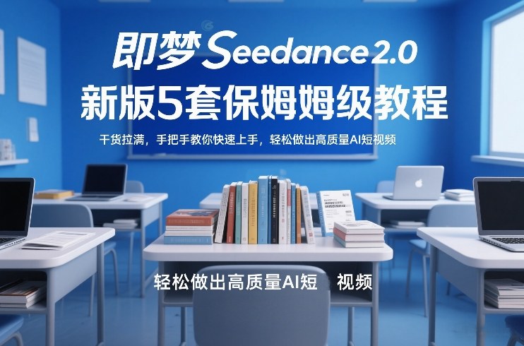即梦Seedance2.0新版5套保姆级教程,干货拉满,手把手教你快速上手,轻松做出高质量AI短视频-聚业