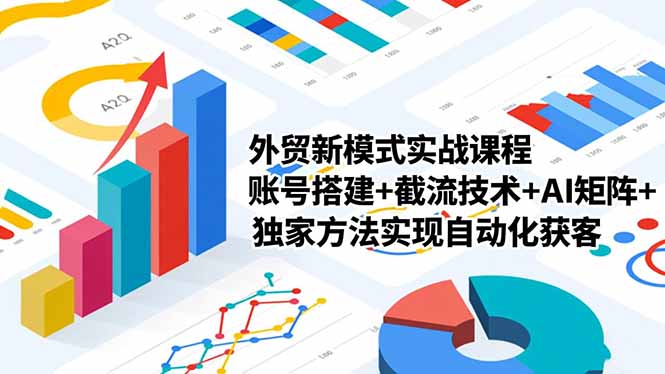 外贸新模式实战课程-更新2月,账号搭建+截流技术+AI矩阵+独家方法实现自动化获客-聚业