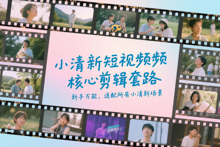 小清新短视频核心剪辑套路,新手万能,适配所有小清新场景-聚业