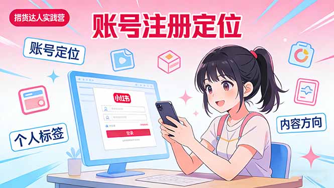 小红书带货达人实战营:账号注册定位、内容创作、选品策略、带货技巧、流量运营等-聚业