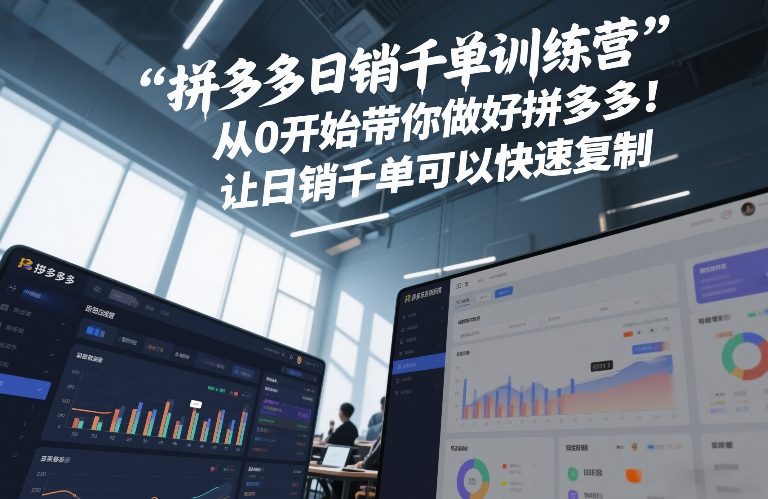 拼多多日销千单训练营，从0开始带你做好拼多多，让日销千单可以快速复制(更新26年2月)-聚业