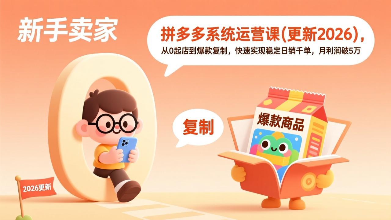 拼多多系统运营课(更新2026-聚业