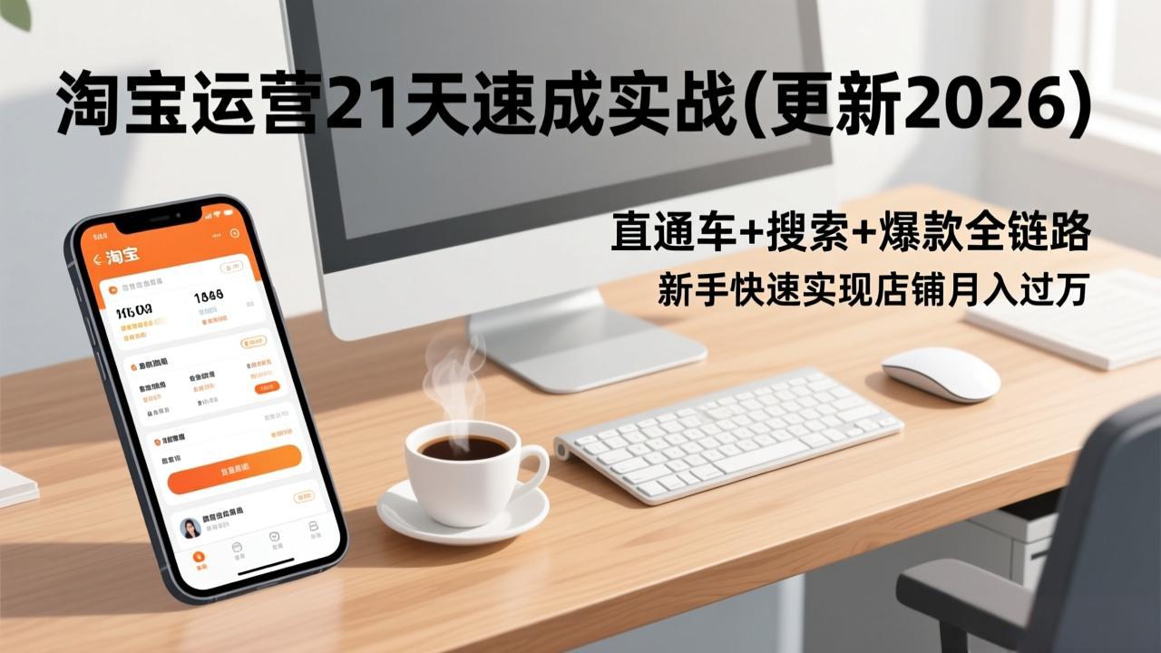 淘宝运营21天速成实战(更新2026-聚业