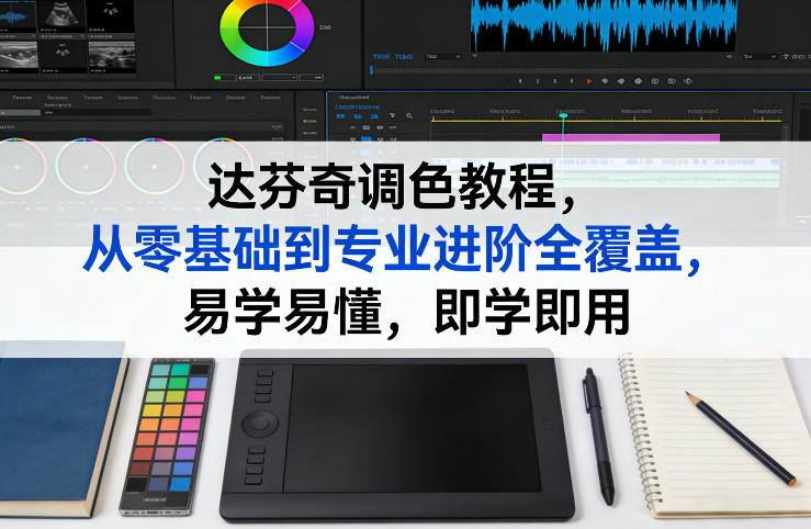 达芬奇调色教程,从零基础到专业进阶全覆盖,易学易懂,即学即用-聚业