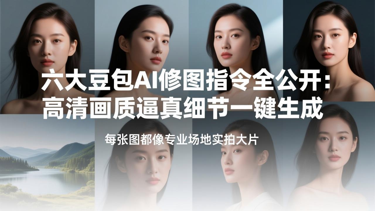 六大豆包AI修图指令全公开:高清画质逼真细节一键生成,每张图都像专业场地实拍大片-聚业