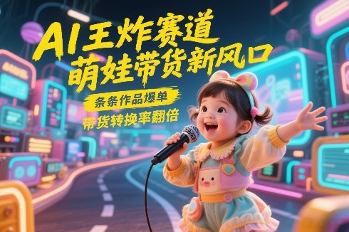 AI王炸赛道,萌娃带货新风口,条条作品爆单,带货转换率翻倍,核心逻辑拆解-聚业