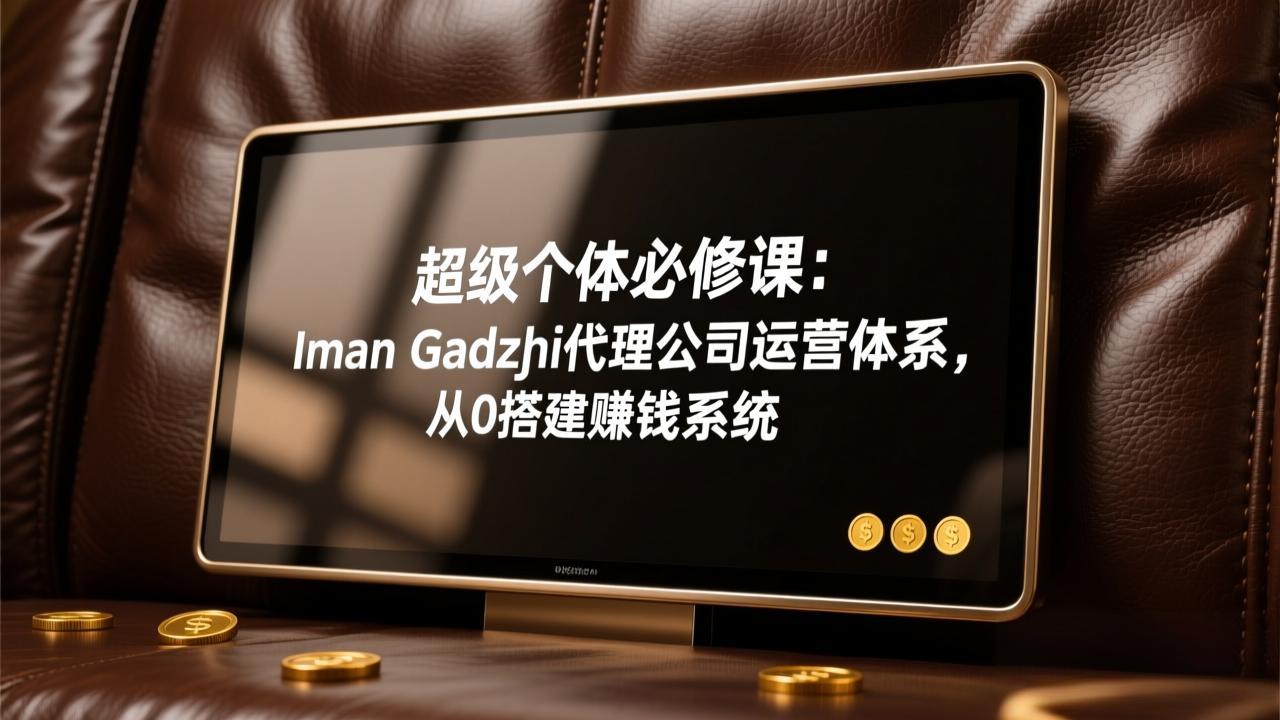 超级个体必修课:Iman Gadzhi代理公司运营体系,从0搭建赚钱系统-聚业