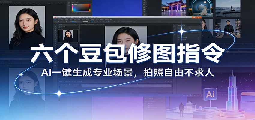 六个豆包修图指令:AI 一键生成专业场景,拍照自由不求人-聚业