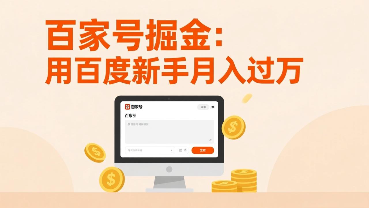 百家号掘金：用百度新手月入过万，日入300，无需引流，全新手机搬砖项目-聚业