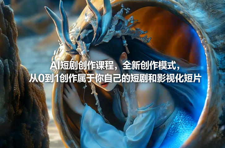 AI短剧创作课程，全新创作模式，从0到1创作属于你自己的短剧和影视化短片-聚业