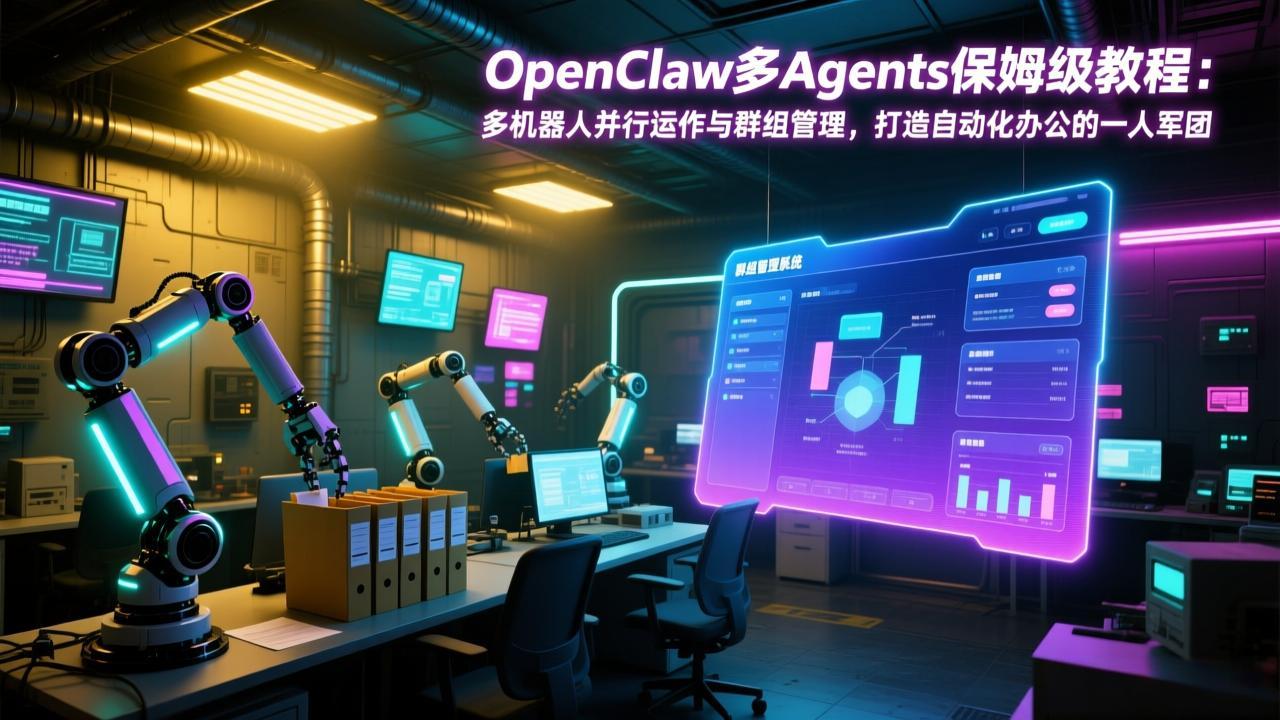 OpenClaw多Agents保姆级教程:多机器人并行运作与群组管理,打造自动化办公的一人军团-聚业