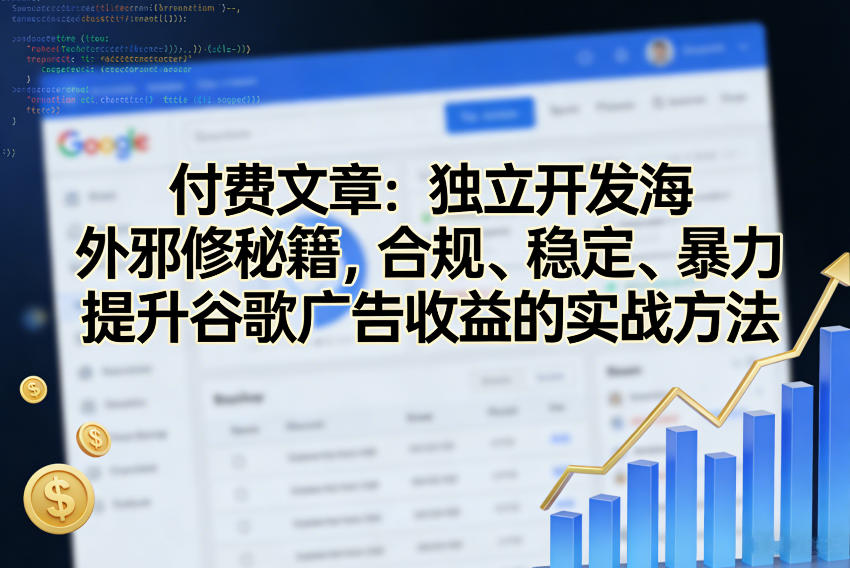 付费文章：独立开发海外邪修秘籍，合规、稳定、暴力提升谷歌广告收益的实战方法-聚业