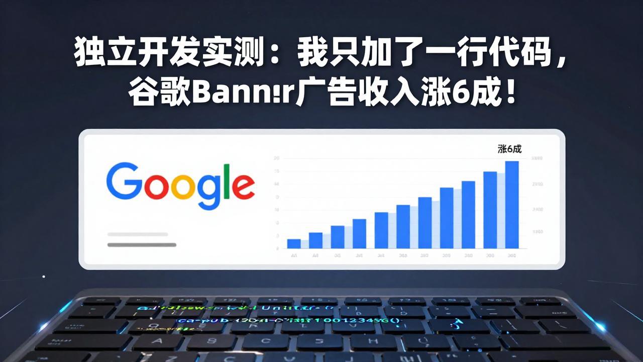 付费文章:独立开发实测:我只加了一行代码,谷歌Banner广告收入涨6成!-聚业