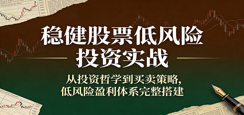 稳健股票低风险投资实战：从投资哲学到买卖策略，低风险盈利体系完整搭建-聚业