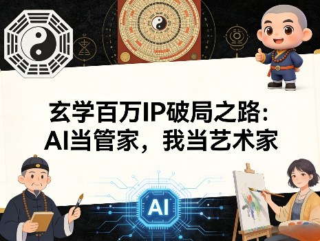 玄学百万IP破局之路:AI当管家,我当艺术家-聚业