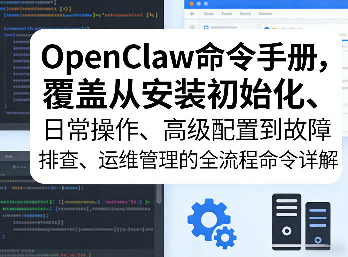 OpenClaw命令手册，覆盖从安装初始化、日常操作、高级配置到故障排查、运维管理的全流程命令详解-聚业