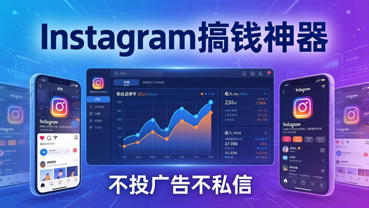 Instagram搞钱神器：月涨6万粉+月入5万刀，不投广告不私信，靠算法+低价产品-聚业