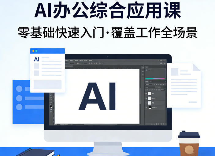 AI办公综合应用课，零基础快速入门，覆盖了工作中各种应用场景-聚业
