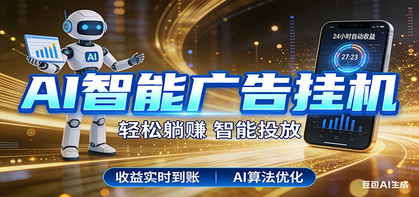 智能广告挂机新时代，利用碎片化时间实现稳定被动收益，AI帮你持续盈利-聚业