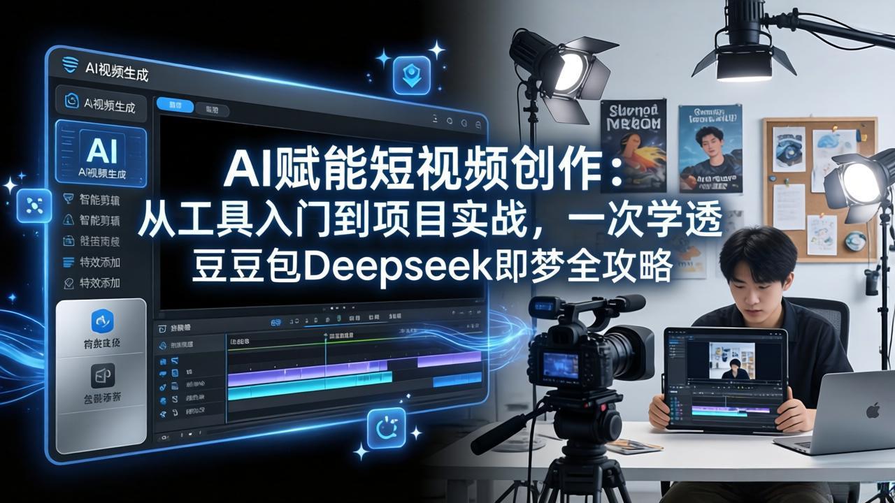 AI赋能短视频创作:从工具入门到项目实战,一次学透豆包Deepseek即梦全攻略-聚业