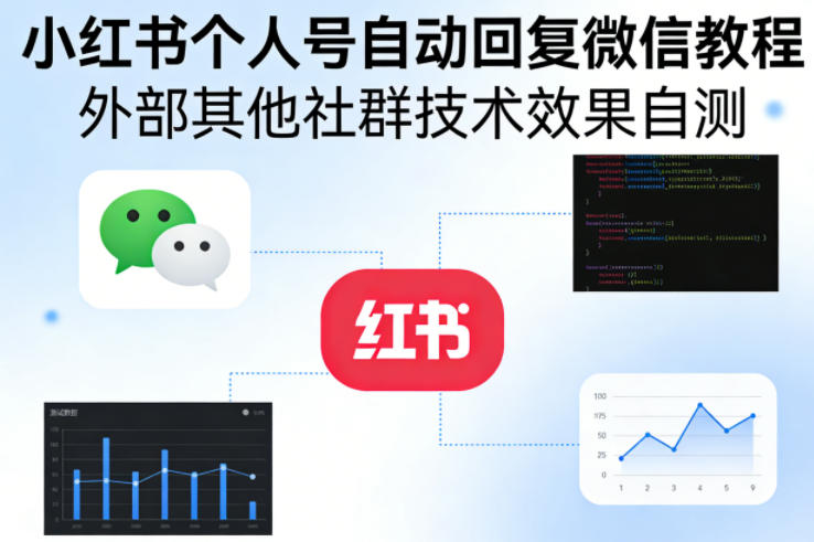 小红书个人号自动回复微信教程，外部其他社群技术，效果自测-聚业