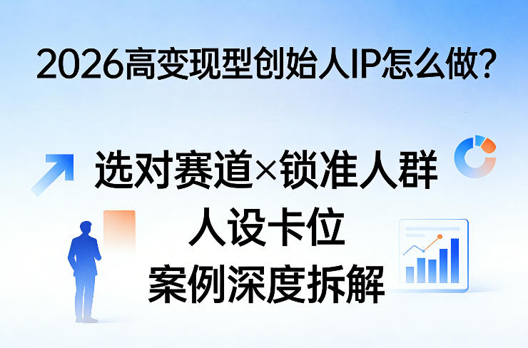2026高变现型创始人IP怎么做?选对赛道×锁准人群×人设卡位×案例深度拆解-聚业